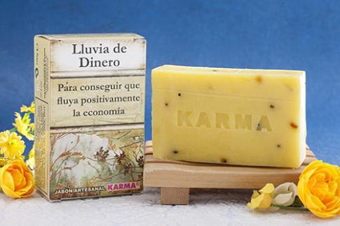 JABONES ARTESANOS KARMA | JABON LLUVIA DE DINERO 100gr. (Para atraer riqueza y abundacia)