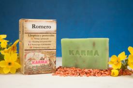 JABONES ARTESANOS KARMA | JABON ROMERO 100g. (Para limpieza y proteccin)