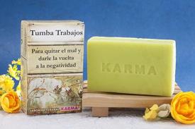 JABONES ARTESANOS KARMA | JABON TUMBA TRABAJOS 100gr. (Para arrasar las energas negativas, incluidas las procedentes de magia negra)