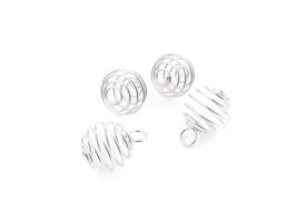 COLGANTES DE MINERALES | JAULITA METAL PLATEDA MINI 15MM