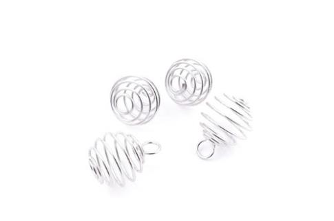 COLGANTES DE MINERALES | JAULITA METAL PLATEDA MINI 15MM