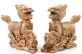 FIGURAS VARIAS | KIT DE 2 FIGURAS DRAGON CHINO 20 X 17 CM RESINA