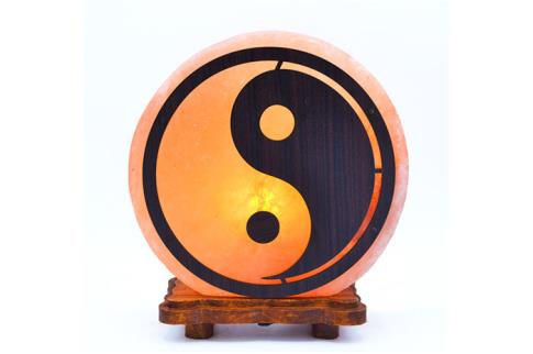 LAMPARAS DE SAL Y OTROS MINERALES | LAMPARA DE SAL 3D YING YANG 20 CM.