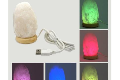 LAMPARAS DE SAL Y OTROS MINERALES | LAMPARA DE SAL NATURAL MINI CON LED 11CM