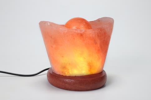 LAMPARAS DE SAL Y OTROS MINERALES | LAMPARA DE SAL USB LINGOTE DE LA PROSPERIDAD 8X10CM