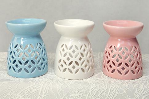 LAMPARILLAS QUEMAPERFUMES | LAMPARILLA QUEMADOR DE CERAMICA 8x10 cm.