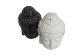 LAMPARILLAS QUEMAPERFUMES | LAMPARILLA QUEMAPERFUMES CERAMICA CABEZA DE BUDA COLOR BLANCO 8.5X15.5 cm.