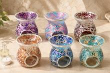LAMPARILLA QUEMAPERFUMES CERAMICA CON CRISTALITOS DE COLORES 12X14CM. (COLORES SURTIDOS) LAMPARILLA QUEMAPERFUMES CERAMICA CON CRISTALITOS DE COLORES 12X14CM. (COLORES SURTIDOS)