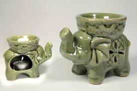 LAMPARILLAS QUEMAPERFUMES | LAMPARILLA QUEMAPERFUMES ELEFANTE CERAMICA 11X9CM (COLORES SURTIDOS)