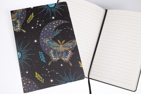 LIBRETAS, AGENDAS Y CALENDARIOS | LIBRETA GRANDE DISEO MARIPOSAS NOCTURNAS 29,5 X 20,5 CM. (MODELOS VARIADOS)