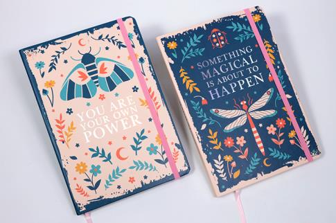 LIBRETAS, AGENDAS Y CALENDARIOS | LIBRETA MEDIANA DISEO MARIPOSAS MAGICAS TONOS PASTEL 21 X 14,50 CM. (MODELOS VARIADOS)