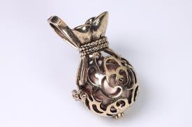 LLAMA ANGELES | LLAMA ANGELES COBRE COLOR DORADO SACO DE LA PROSPERIDAD 3,90 X 2,25 CM.