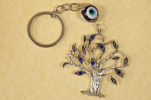 COMODIN | LLAVERO ARBOL DE LA VIDA Y OJO TURCO 5 x 11 CM