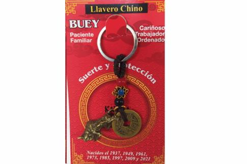 AMULETOS Y TALISMANES | LLAVERO CHINO (BUEY) SUERTE Y PROT.  NACIDOS 1937, 1949 1961 1973 1985 1997 2009 Y 2021