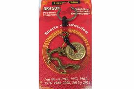 TALISMANES | LLAVERO CHINO (DRAGON) SUERTE Y PROT.  NACIDOS 1940, 1952, 1964, 1976, 1988, 2000, 2012 Y 2024