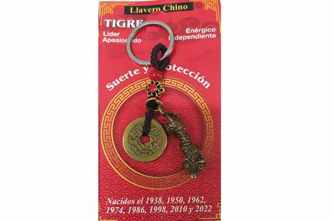 AMULETOS Y TALISMANES | LLAVERO CHINO (TIGRE) SUERTE Y PROT.  NACIDOS 1938 1950 1962 1974 1986 1998 2010 Y 2022