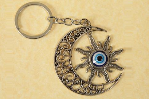 AMULETOS Y TALISMANES | LLAVERO DISEO LUNA Y SOL 5,5x10CM
