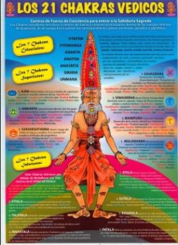 POSTALES Y POSTERS | LOS 21 CHAKRAS VDICOS (Lmina doble cara)