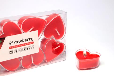 VELAS Y VELONES PERFUMADOS | LUMINA EN FORMA DE CORAZON ROJO