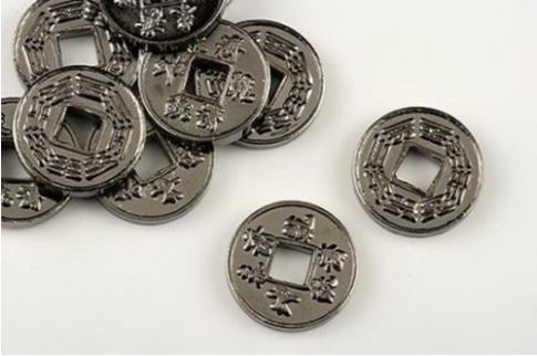 AMULETOS Y TALISMANES | MONEDAS I-CHING ORO VIEJO 3UNID. CON INSTRUCCIONES
