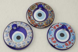 AMULETOS Y TALISMANES | OJO TURCO DE CRISTAL DECORADO 7 CM APROX.