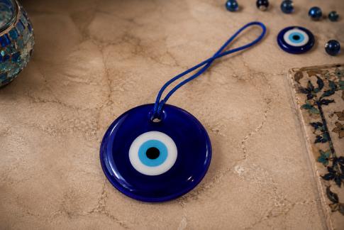 OJO TURCO | OJO TURCO PARA COLGAR CON HILO AZUL 5 CM.