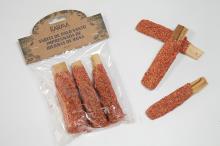 PALO SANTO IMPREGNADO DE TALLOS Y FLORES DE ROSA (Purificacion y Amor)