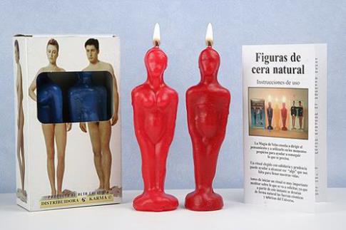 FIGURAS DE CERA | PAREJA DE CERA ROJA CON INSTRUCCIONES (Amor)