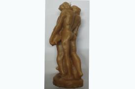 FIGURAS DE CERA | PAREJA UNIDA HOMBRE-HOMBRE DE CERA MIEL 28cm (Endulzamiento)