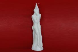 FIGURAS DE CERA | PAREJA UNIDA HOMBRE-MUJER DE CERA BLANCA 30 cm (Pureza)