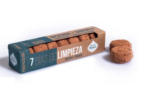 INCIENSOS SAGRADA MADRE | PASTILLAS 7 DIAS DE LIMPIEZA INCIENSO-SANDALO (7 unidades)