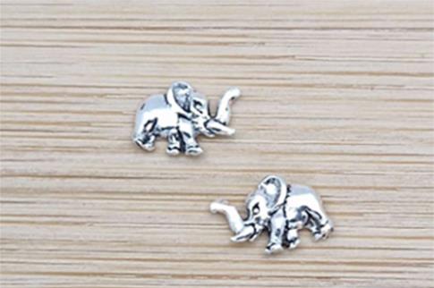 JOYERIA | PENDIENTE PLATA ELEFANTE 8 mm