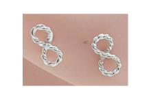 PENDIENTE PLATA SIMBOLO INFINITO LABRADO 9 mm PENDIENTE PLATA SIMBOLO INFINITO LABRADO 9 mm