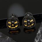 PENDIENTES ACERO CALABAZA NEGRA