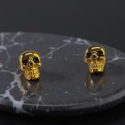 PENDIENTES | PENDIENTES ACERO CALAVERA DORADA