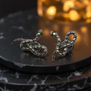 PENDIENTES | PENDIENTES ACERO SERPIENTE ENROSCADA