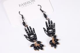 PENDIENTES | PENDIENTES COLGANTES MANOS ESOTERICAS COLOR NEGRO