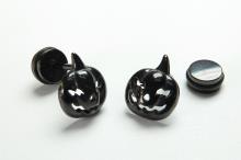 PENDIENTES DE ACERO CON CALABAZA NEGRA: EL AMULETO DEFINITIVO DE PROTECCI�N G�TICA Y ELEGANCIA ESOT�RICA.
