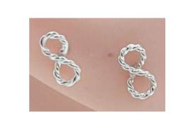 PENDIENTES | PENDIENTES DE PLATA SIMBOLO INFINITO LABRADO 5 mm