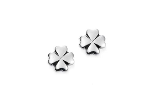JOYERIA | PENDIENTES DE PLATA TREBOL 6 mm. (pareja)
