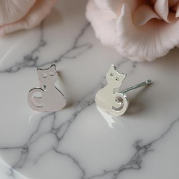 JOYERIA | PENDIENTES PLATA GATITOS