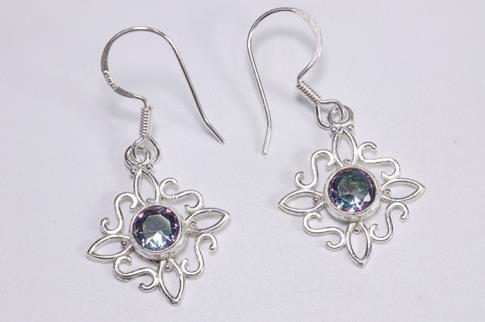PENDIENTES | PENDIENTES PLATA HIPPIE MAXI CON PIEDRA FANTASIA