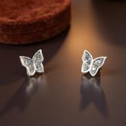 JOYERIA | PENDIENTES PLATA MARIPOSA CON BRILLANTES
