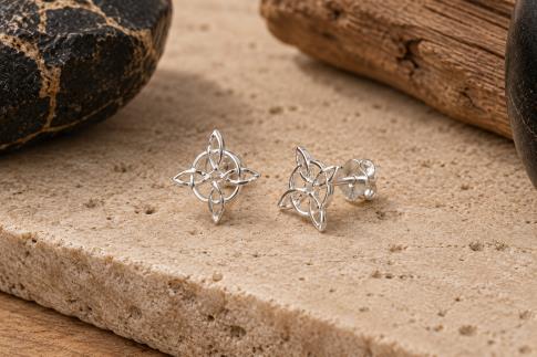 PENDIENTES | PENDIENTES PLATA NUDO DE BRUJA PEQUE�O