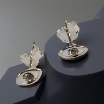 JOYERIA | PENDIENTES PLATA OJO CON BRILLANTE