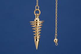 PENDULOS Y VARILLAS RADIESTESIA | PENDULO DE METAL DORADO 4 CMS (15GRMS)