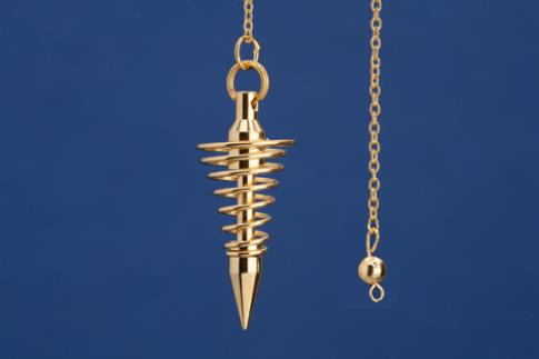 PENDULOS Y VARILLAS RADIESTESIA | PENDULO DE METAL DORADO 4 CMS (15GRMS)