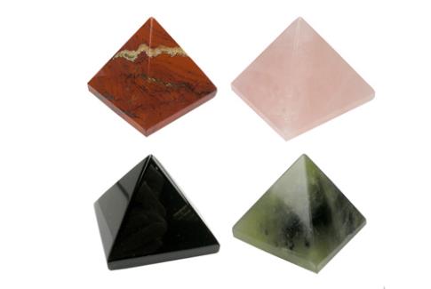 COMODIN | PIRAMIDE JADE/OBSIDIANA/JASPE ROJO/CUARZO ROSA