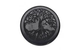 AMULETOS Y TALISMANES | PLACA ADHESIVA SHUNGUITA ARBOL DE LA VIDA 5 CM APROX.