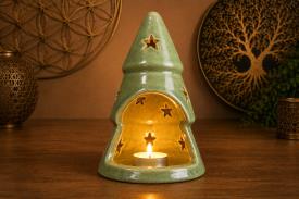 FIGURAS DE NAVIDAD | PORTALUMINAS ABETO NAVIDE�O 12 X 7 CM.